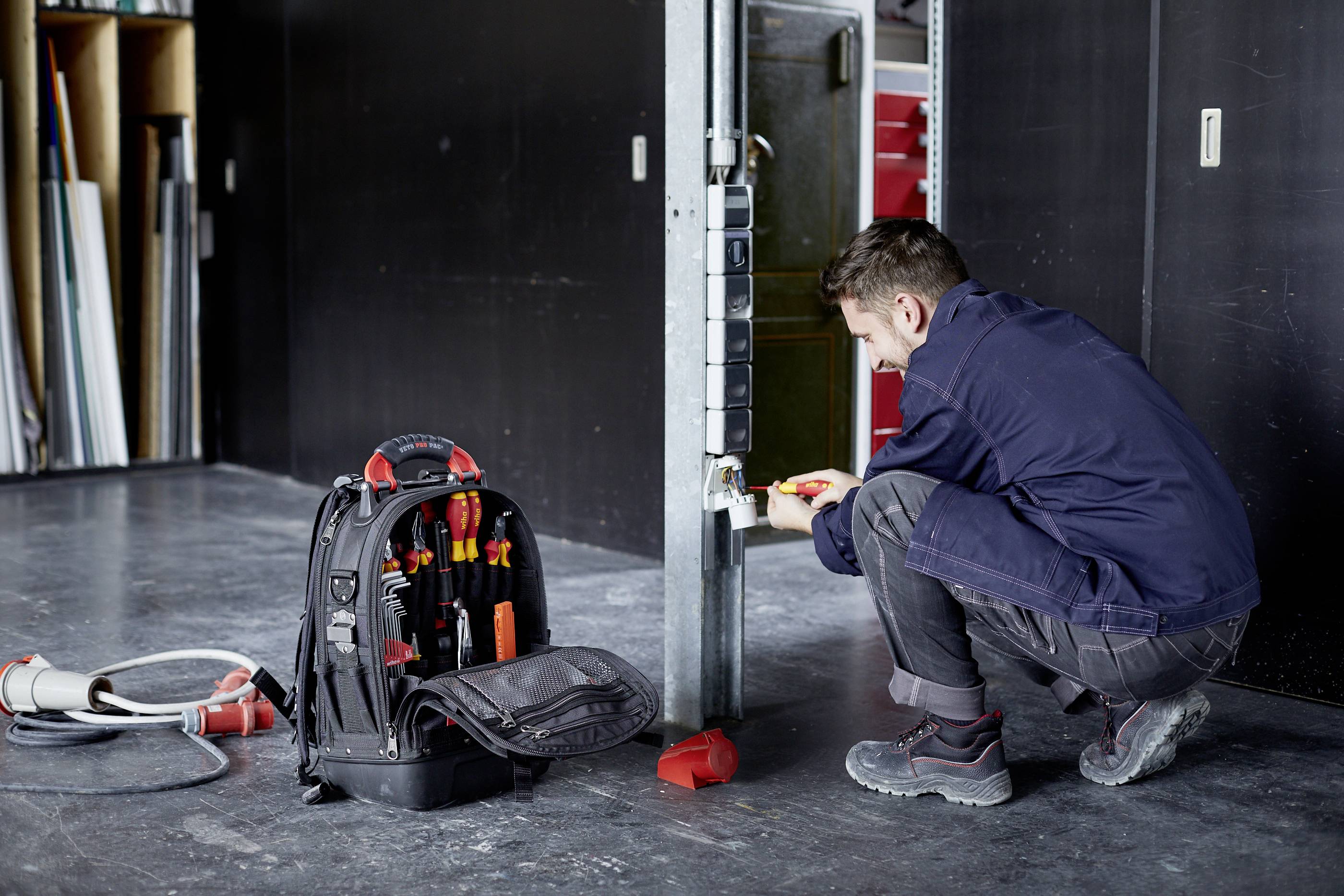 Wiha Set L electric 45153 pour électricien Sac à dos à outils équipé 26 pièces (l x H x P) 330 x 480 x 230 mm-5