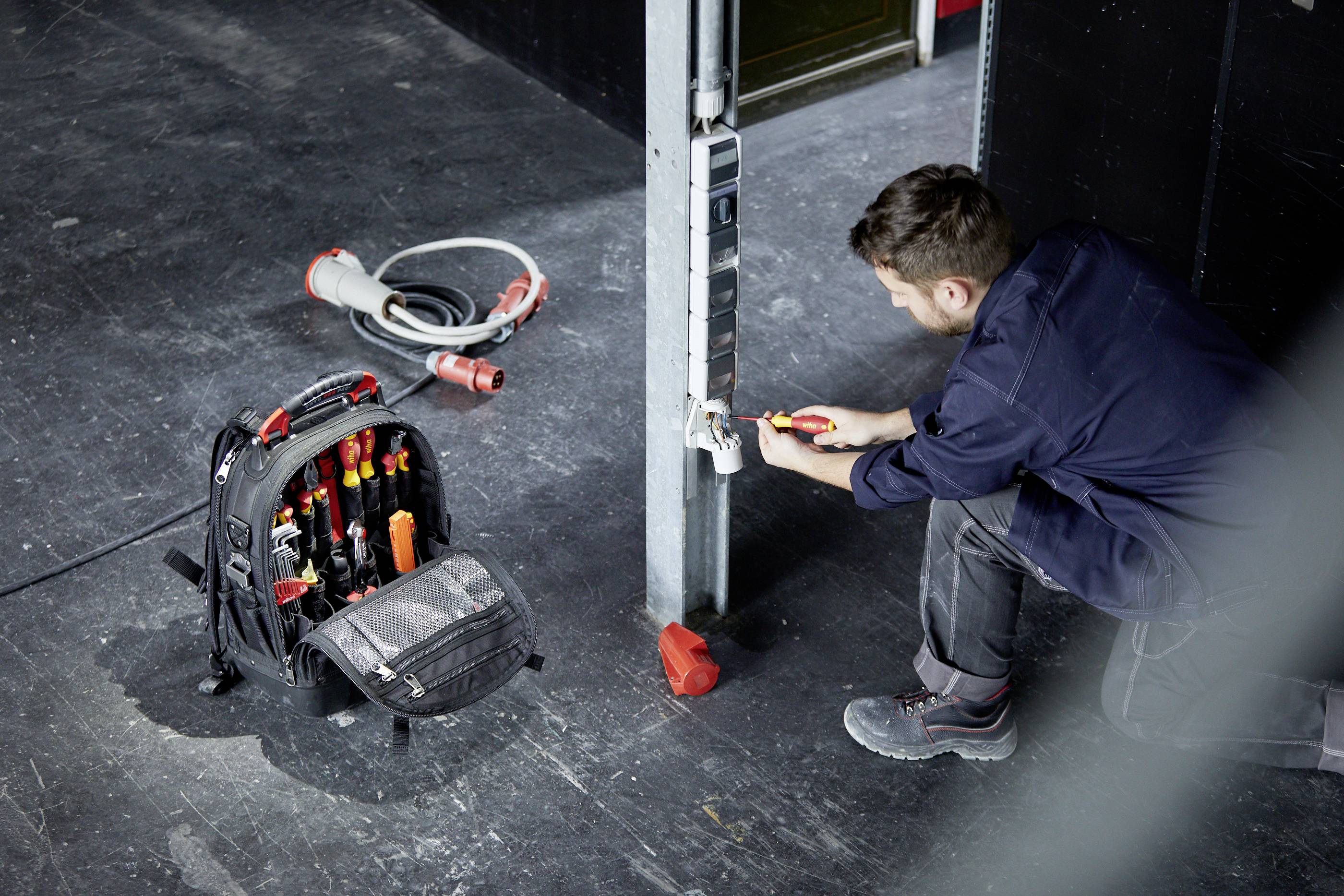 Wiha Set L electric 45153 pour électricien Sac à dos à outils équipé 26 pièces (l x H x P) 330 x 480 x 230 mm-20