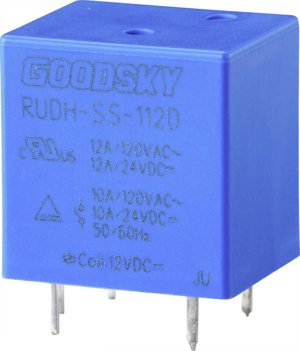 GoodSky RUDH-SS-112D Relais pour circuits imprimés 12 V/DC 12 A 1 inverseur (RT) 1 pc(s) Tray