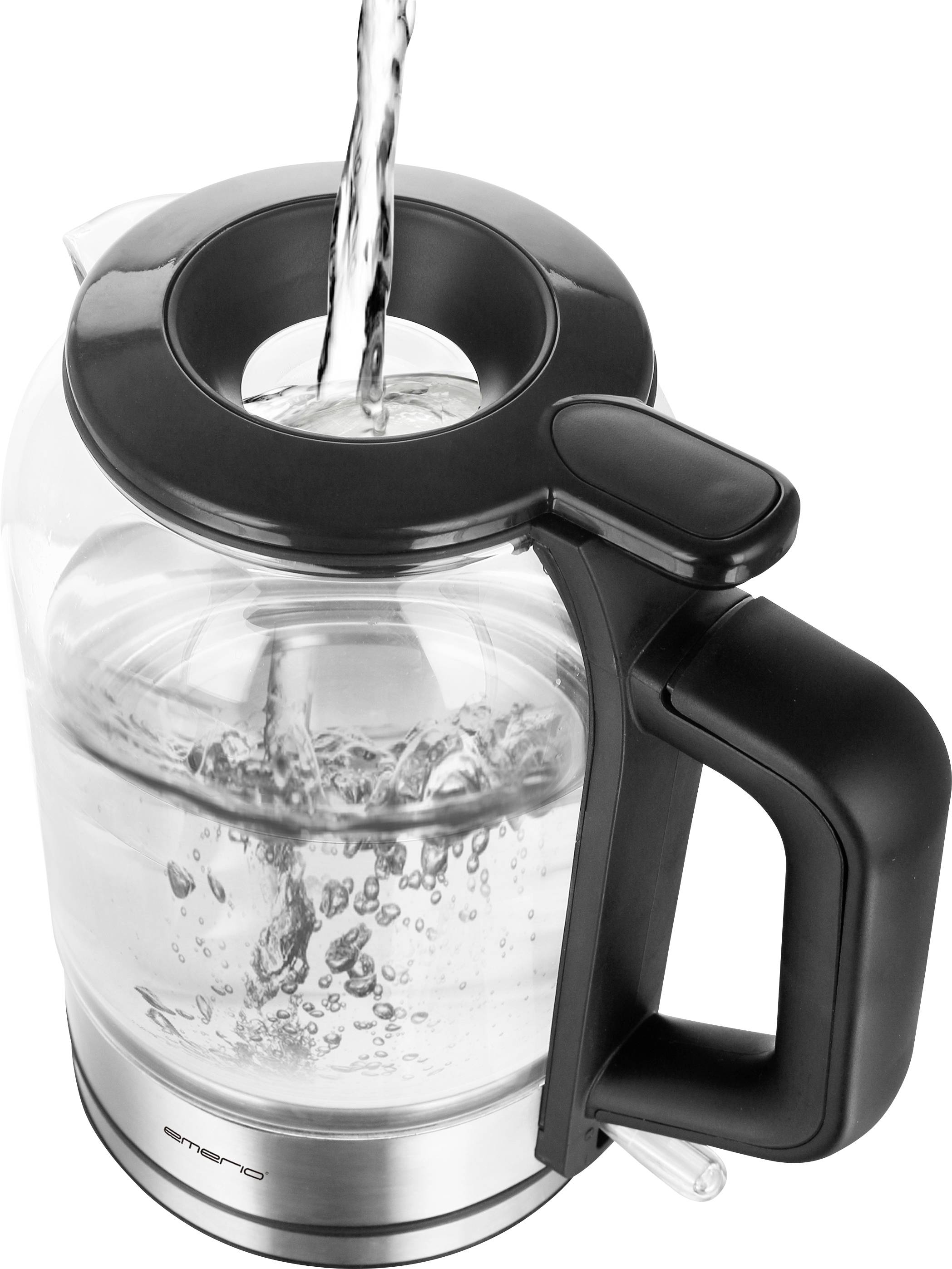 EMERIO WK-122574 Bouilloire sans fil, sans BPA argent, noir Contenance: 1.5 l-3
