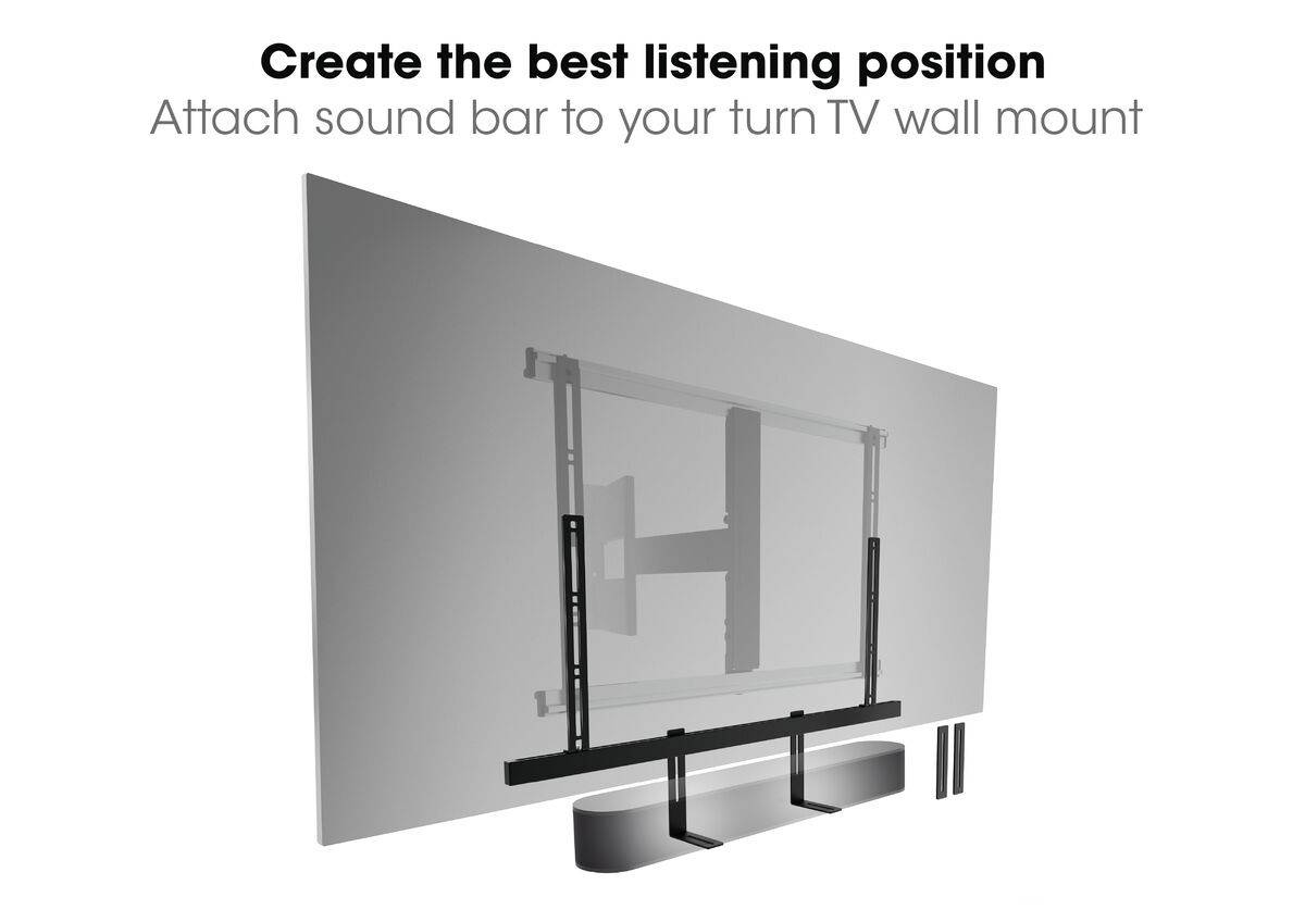 Créez la meilleure position d'écoute. Fixez la barre de son sur le support mural de votre téléviseur.