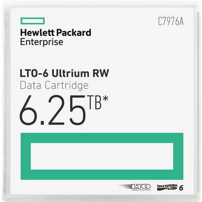 'Hewlett Packard Enterprise LTO-6 Ultrium RW Cassette de données, capacité de 6,25 To, modèle C7976A.'