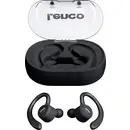 Lenco EPB-460BK Oreillette Bluetooth noir micro-casque, arceau auriculaire, résistant à la sueur pour le sport