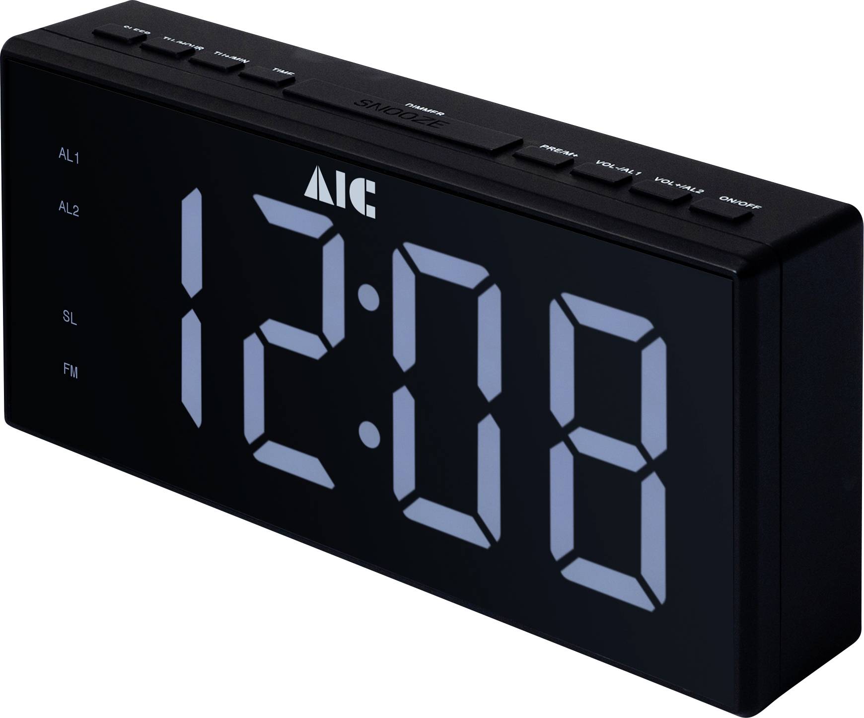 AIC 48XXL Radio-réveil FM   fonction réveil noir-2