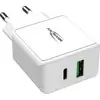Ansmann HomeCharger HC218PD Chargeur USB 18 W 1x USB-A, 1x USB-C® Power Delivery blanc intérieure