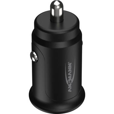 Adaptateur noir à contact argenté, adapté pour connexion automobile. Marquage 'ANSMANN' sur le côté.