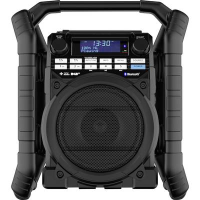 PerfectPro Teamplayer 2 Radio de chantier FM, DAB+ Bluetooth, AUX, DAB+, FM fonction de charge de la batterie, résistant-0