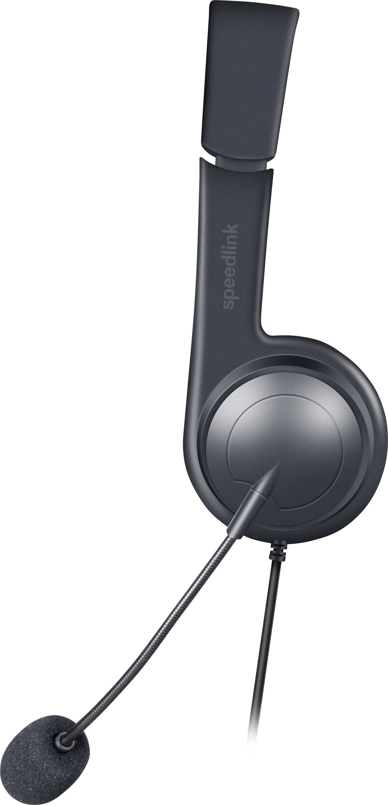 SpeedLink SL-870002-BKGY Micro-casque supra-auriculaire filaire Stereo noir/gris volume réglable, mise en sourdine du mi-2