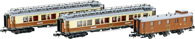 Hobbytrain H22102 N 3 pcs SET CIWL 1 Simplon-Express, SET Méditerranée Express
