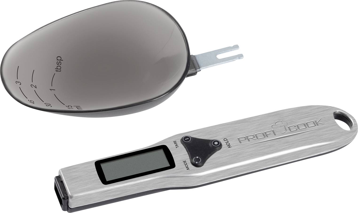 Cuillère numérique avec écran LCD pour mesurer avec précision les quantités d'ingrédients en cuillères à soupe (tbsp). Idéal pour une cuisine et une pâtisserie précises.