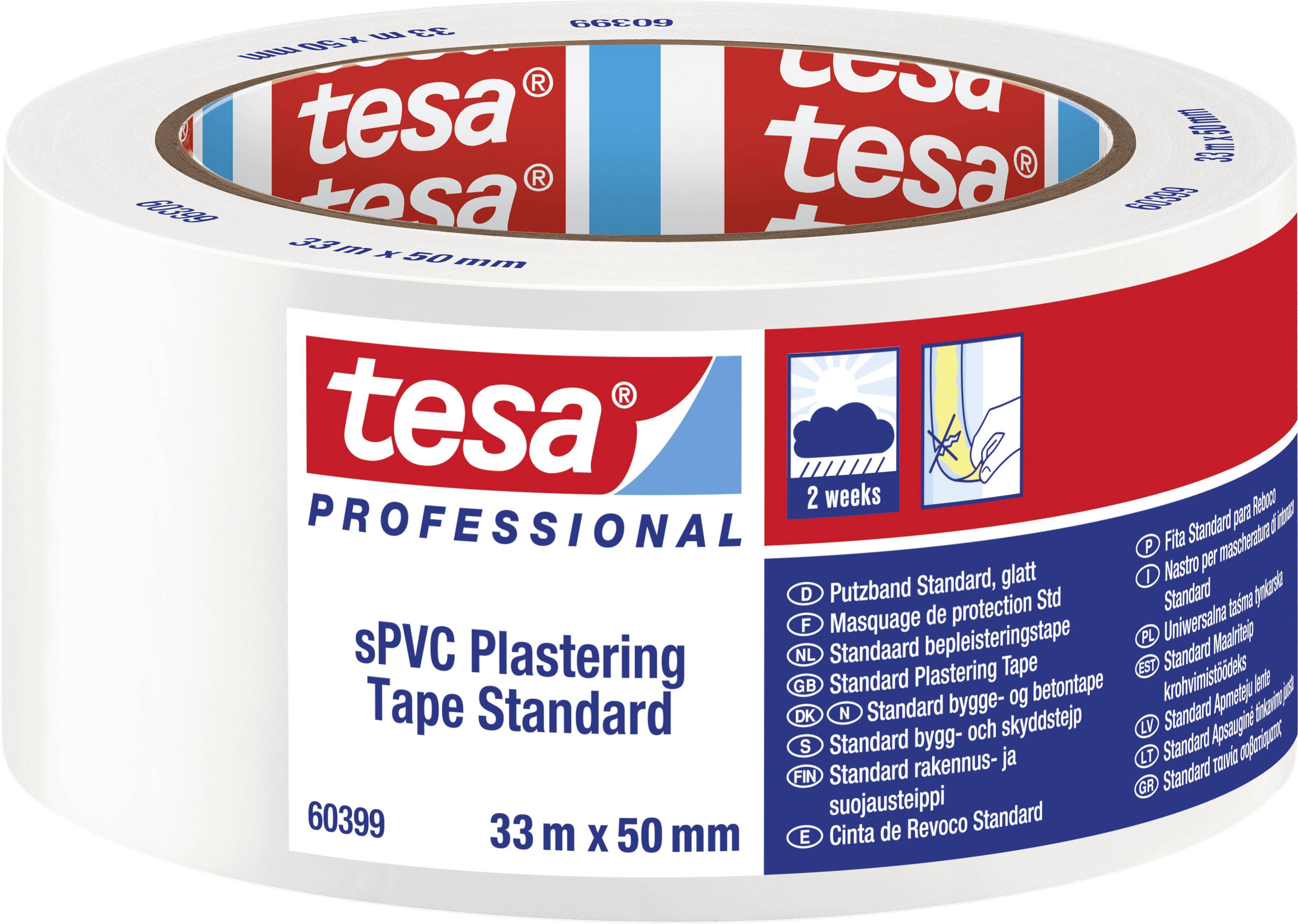 tesa SPVC 60399-00005-00 Bande adhésive de plâtrage tesa® Professional blanc (L x l) 33 m x 50 mm 1 pc(s)