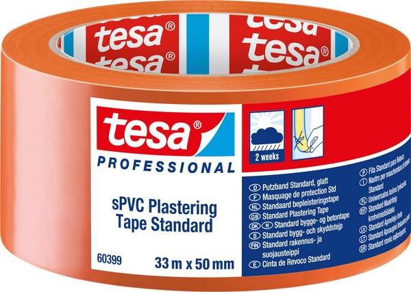 tesa SPVC 60399-00001-01 Bande adhésive de plâtrage tesa® Professional orange (L x l) 33 m x 50 mm 1 pc(s)