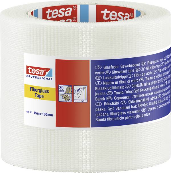 <br>  tesa<br>  <br>  60101-00003-00<br>  Ruban adhésif toilé<br>  tesa® Professional<br>  blanc<br>  (L x l) 45 m x 10 cm<br>  1 pc(s)<br>