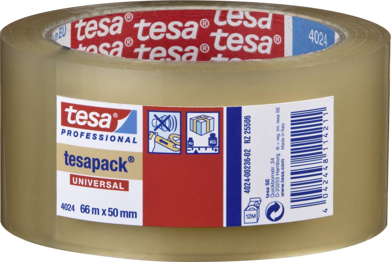 tesa UNIVERSAL 04024-00236-04 Ruban adhésif d'emballage tesapack® 4024 transparent (L x l) 66 m x 50 mm 1 pc(s)