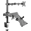 SpeaKa Professional SP-MM-302 Support d'écran 2 Écran(s) 33,0 cm (13") - 81,3 cm (32") noir rotatif, réglable en hauteur