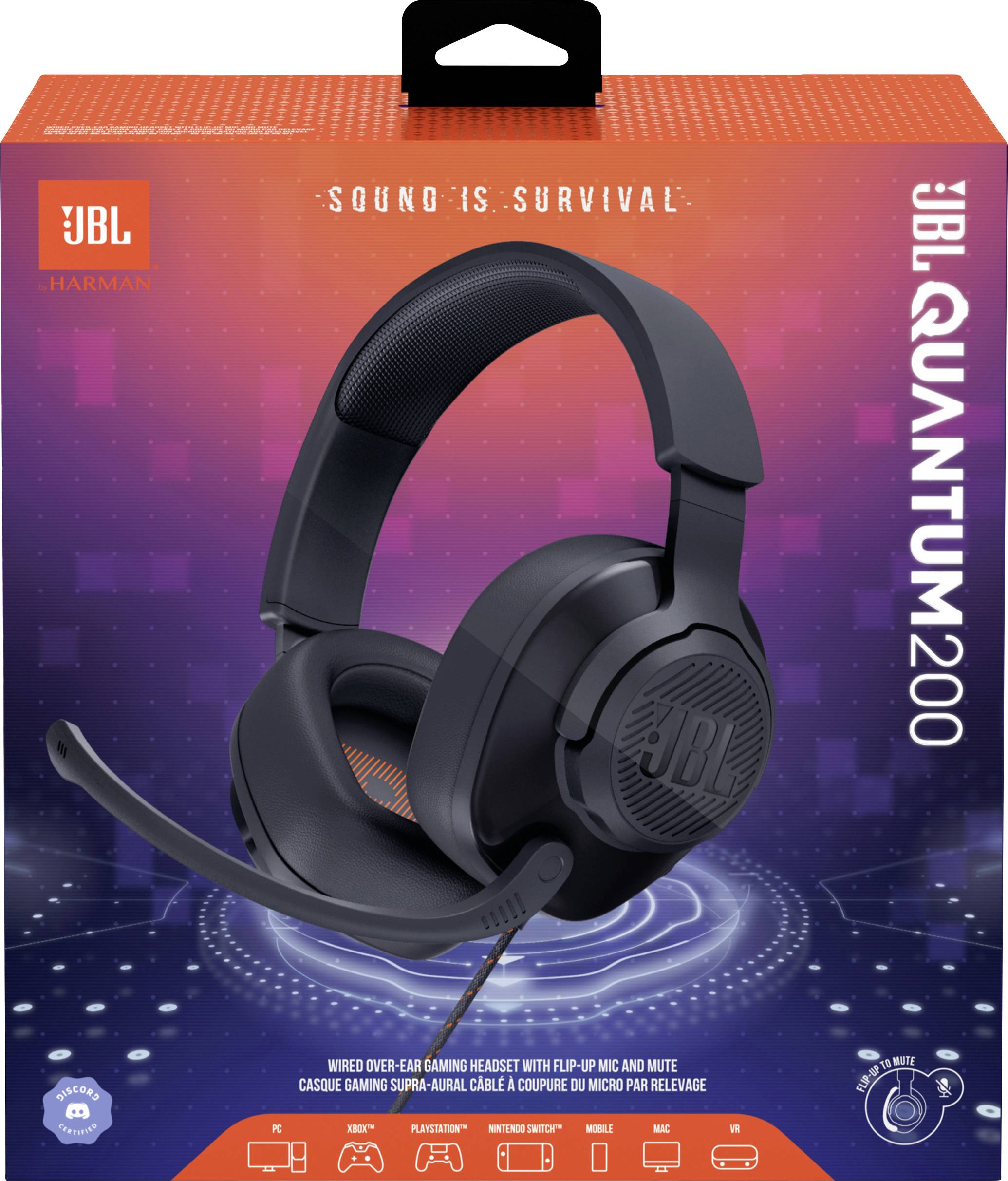 JBL QUANTUM 200 Micro-casque supra-auriculaire filaire Stereo noir Gaming-7