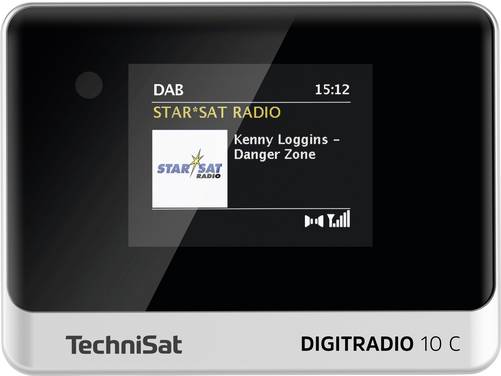 TechniSat DIGITRADIO 10 C Radio de table DAB+, FM Bluetooth  avec télécommande, fonction réveil noir,argent