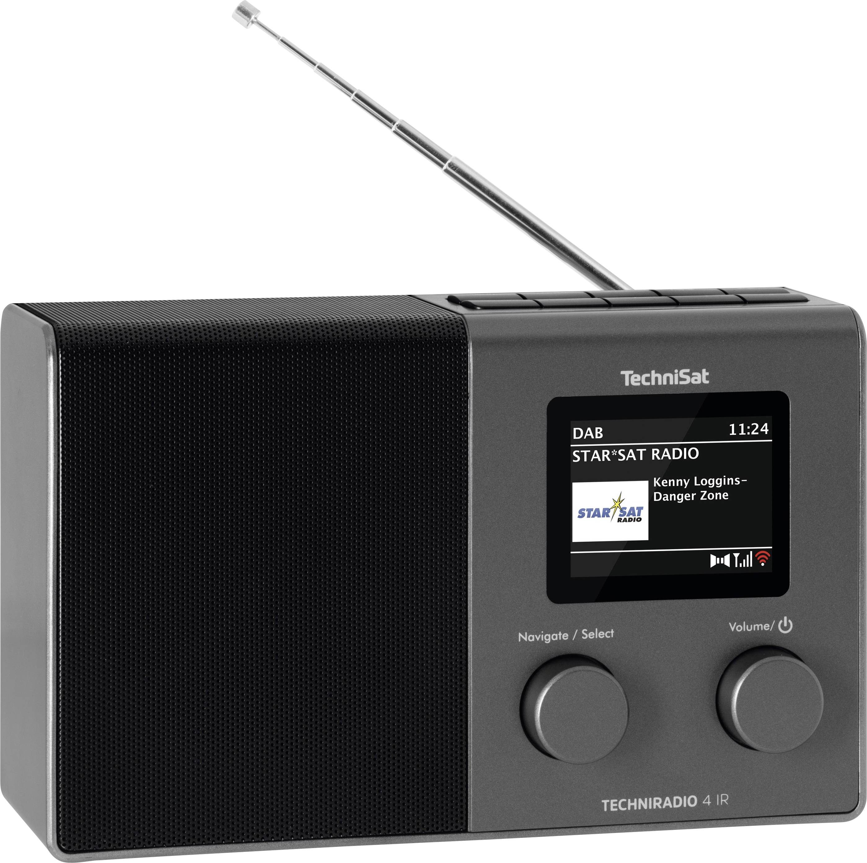 TechniSat Techniradio 4 IR Radio de table Internet Internet, DAB+, FM WiFi, radio internet  fonction réveil noir,argent-1