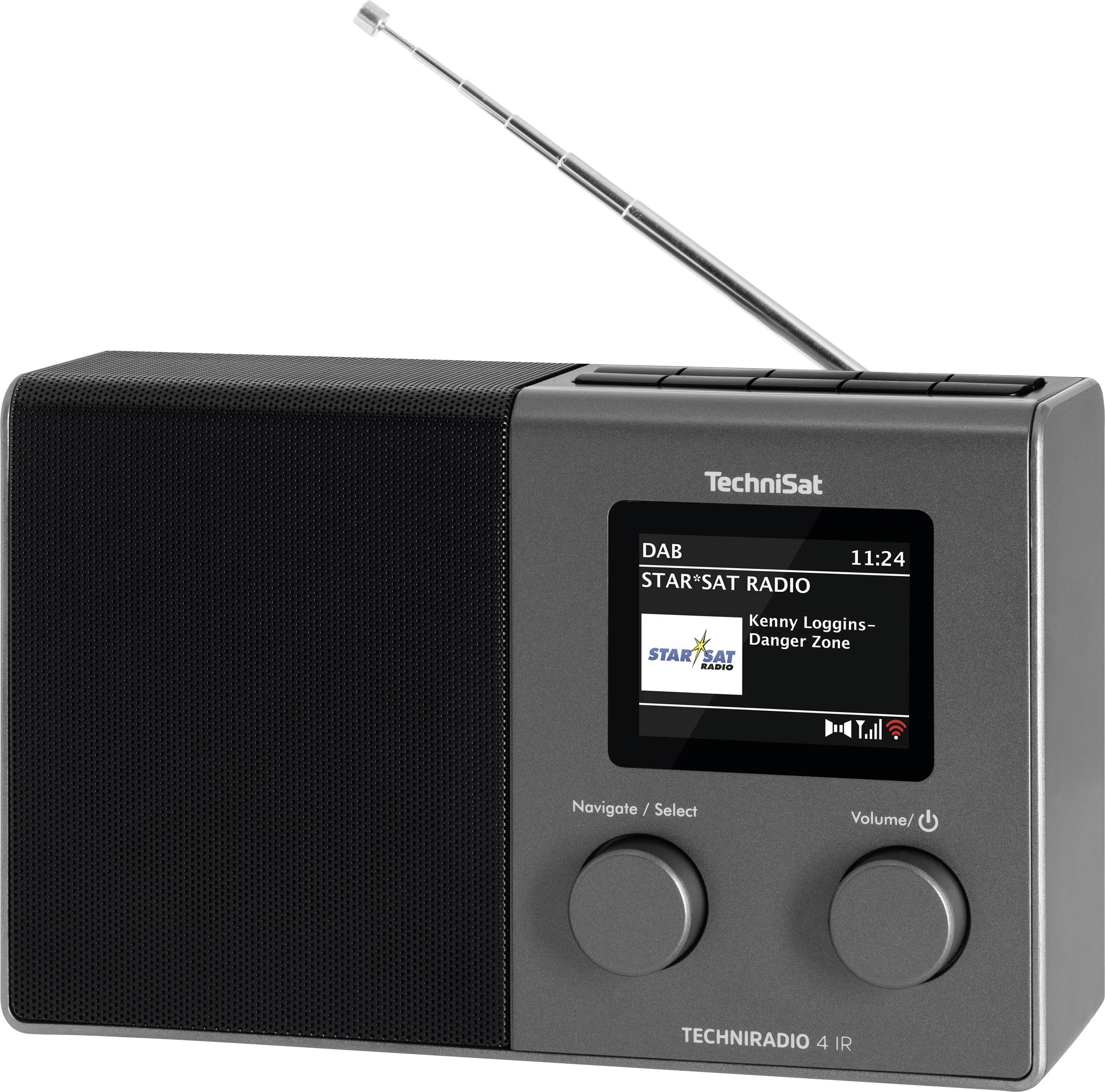 TechniSat Techniradio 4 IR Radio de table Internet Internet, DAB+, FM WiFi, radio internet  fonction réveil noir,argent-4