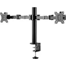 SpeaKa Professional SP-MM-220 Support d'écran 2 Écran(s) 43,2 cm (17") - 81,3 cm (32") noir inclinable, mobile, rotatif