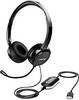 Mipow 071 Micro-casque supra-auriculaire filaire Stereo blanc Suppression du bruit du microphone volume réglable, mise en sourdine du microphone ordinateur