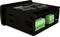 Module électrique noir de Carel avec des bornes de connexion vertes, vu de côté. Inscriptions sur le dessus.
