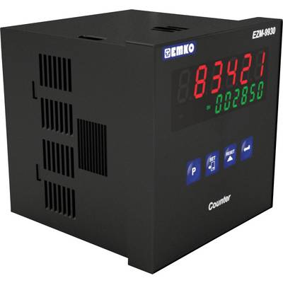 Un compteur numérique noir avec un affichage à LED rouge et verte indique le nombre '83421'. D'autres touches pour différentes fonctions sont visibles.