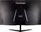 Un moniteur noir ViewSonic vu de dos, présentant un design minimaliste et un socle stable.