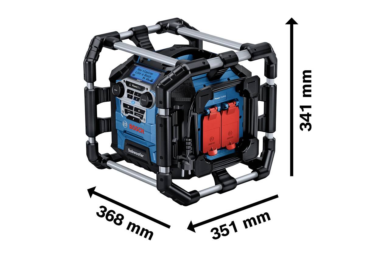 Bosch Professional GPB 18V-5 SC DAB+ Radio de chantier DAB+, FM Bluetooth, AUX protégé contre les projections d'eau-4