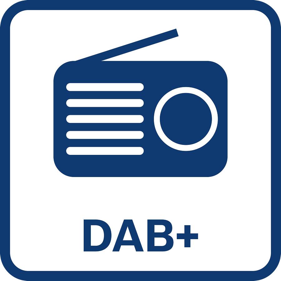 Image du symbole pour Bosch Professional GPB 18V-5 SC DAB+ Radio de chantier DAB+, FM Bluetooth, AUX protégé contre les projections d'eau