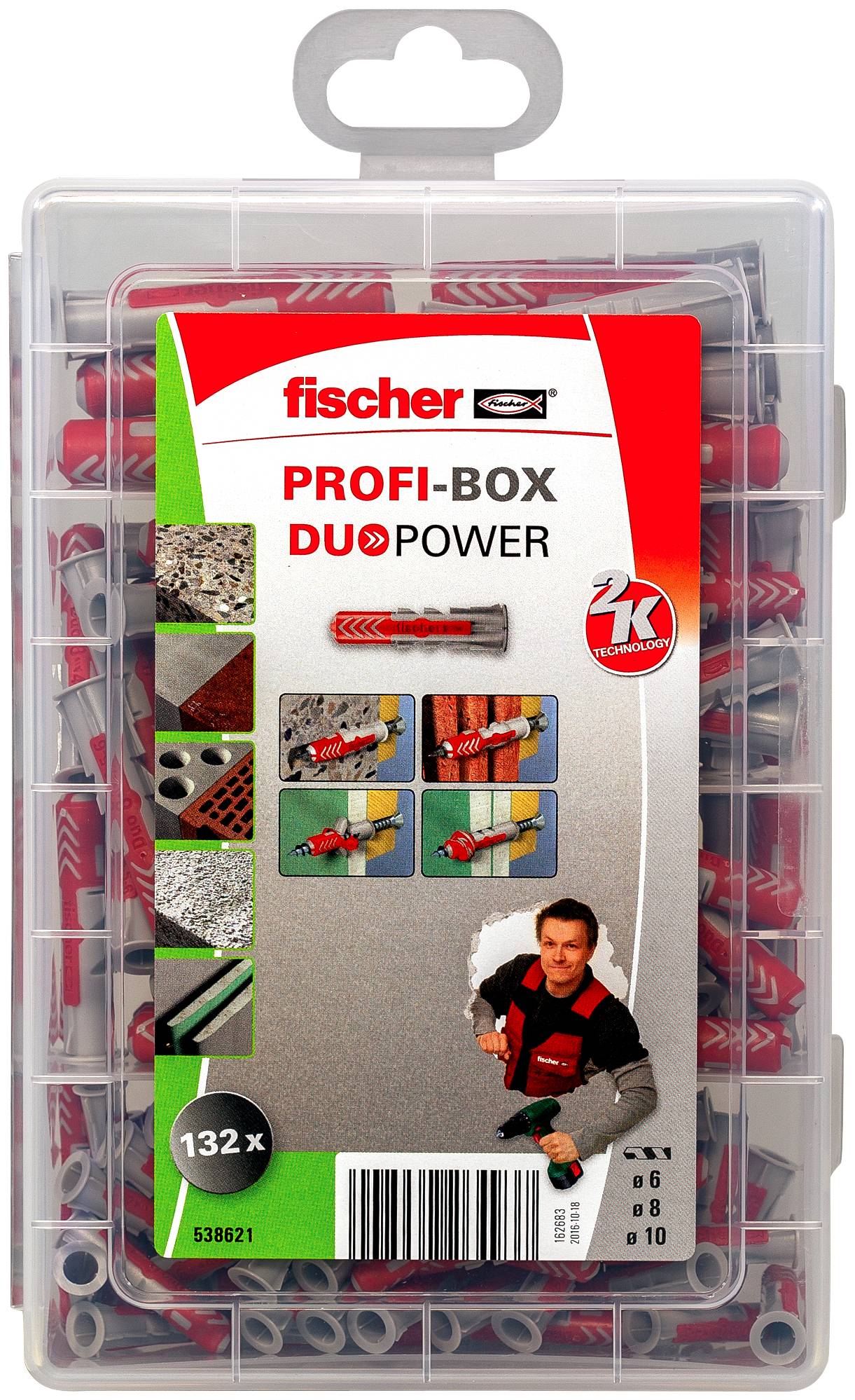 Fischer 538621 Profi-Box DUOPOWER Assortiment de chevilles 132 pc(s)-4