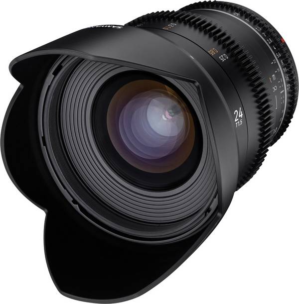 <br>  Samyang<br>  MF 24 mm T1,5 VDSLR MK2 Sony E<br>  23003<br>  Objectif grand angle<br>  f/1.5 - 22<br>  24 mm (max)<br>