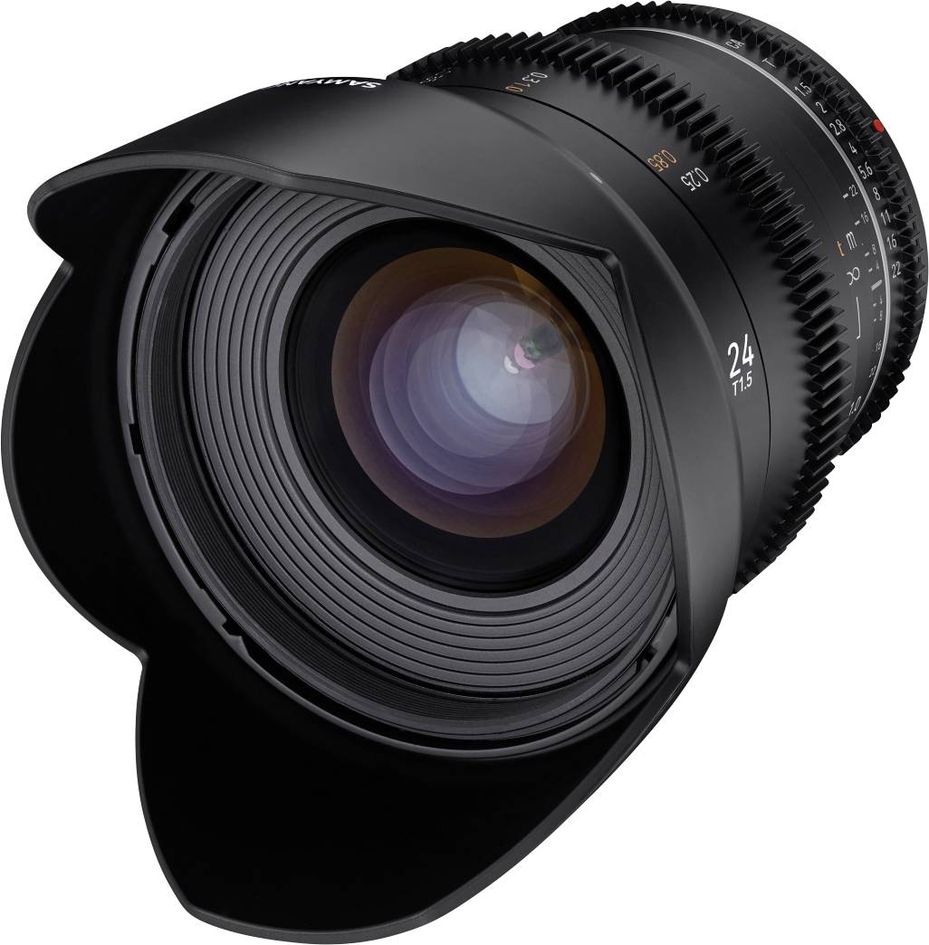 Samyang MF 24 mm T1,5 VDSLR MK2 Sony E 23003 Objectif grand angle f/1.5 - 22 24 mm (max)-0