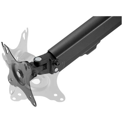 Un bras de moniteur mobile de couleur noire, qui peut s'adapter à différents angles. Adapté pour un positionnement ergonomique de l'écran.