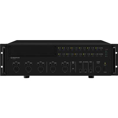 Un mixeur audio à neuf canaux, équipé de différents potentiomètres permettant d'ajuster le volume, le son et l'équilibre.