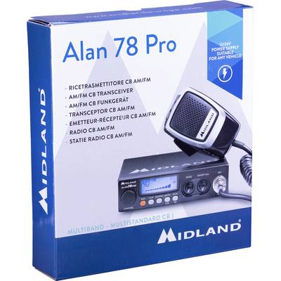 Midland Alan78 Pro, CB Funk C423.16 Emetteur-récepteur CB - Conrad