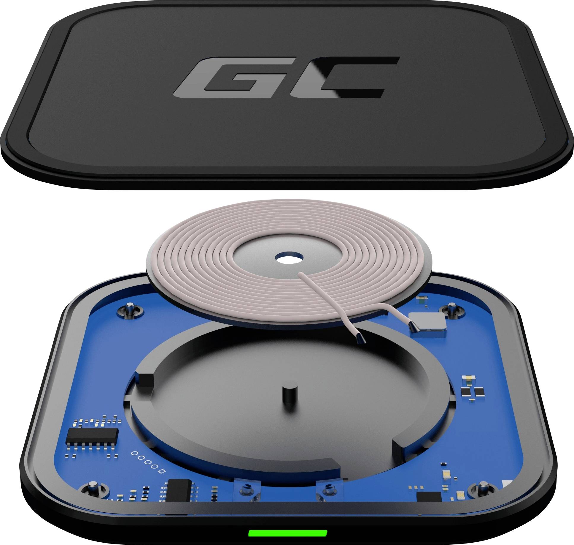 Green Cell Chargeur à induction qi AirJuice QIGC01 Sorties standard Qi noir-4