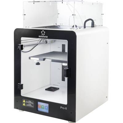 Une imprimante 3D blanche avec un couvercle transparent. Elle dispose d'un écran d'affichage et de commandes sur la façade avant.
