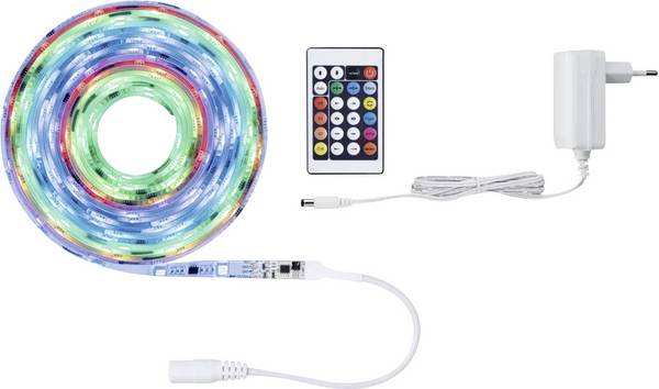 Ruban LED (Set complet) Paulmann FN SimpLED Strip RGB 70513  avec connecteur mâle 12 V 5 m RVB