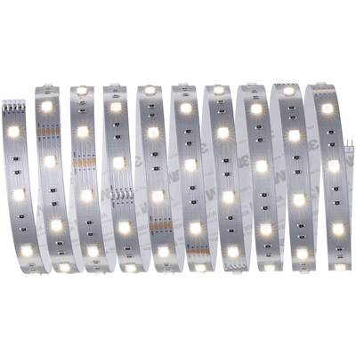 Bandes lumineux LED, disposés selon un motif régulier, brillant d'une lumière blanche chaude. Adaptés pour un éclairage décoratif.