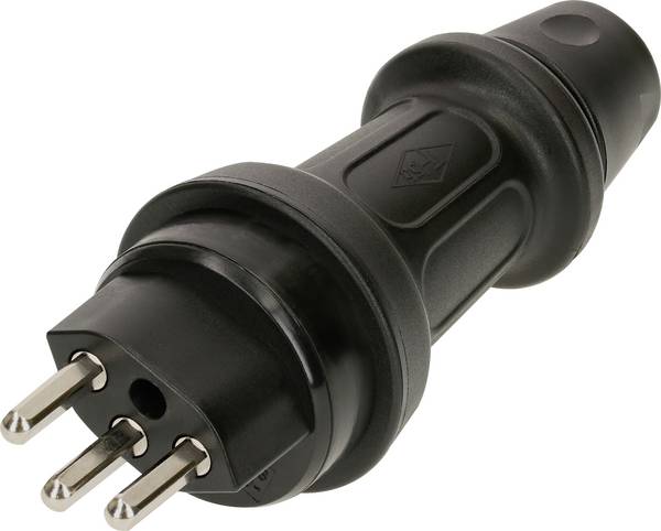 Max Hauri 162202 Fiche d'alimentation suisse   250 V noir IP55