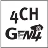 Image en noir et blanc avec le texte '4CH Gen4' en police stylisée sur un fond noir.