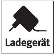 Un symbole de chargeur blanc avec le mot 'Chargeur' en dessous sur un fond noir.