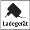 Un symbole de chargeur blanc avec le mot 'Chargeur' en dessous sur un fond noir.