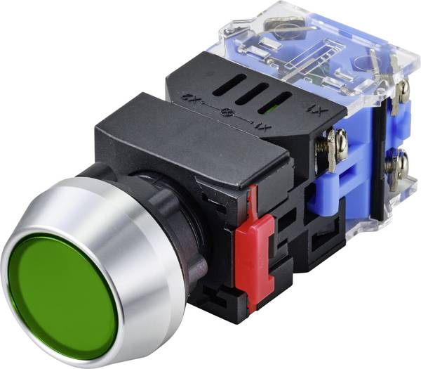 Bouton-poussoir TRU COMPONENTS TC-9428112 LAS0-L-11/G/12V 250 V 5 A 1 x Off/(On) à rappel vert IP40