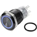 Bouton-poussoir TRU COMPONENTS LAS1-AGQ-22E/B/12V/A TC-9428176 250 V/AC 3 A 2 x Off/(On) IP65 à rappel 1 pc(s)