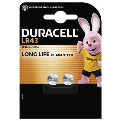 Pile bouton LR 43 alcaline(s) Duracell 73 mAh 1.5 V 2 pc(s)-0