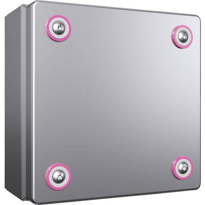 Boîte métallique avec quatre vis marquées aux coins.