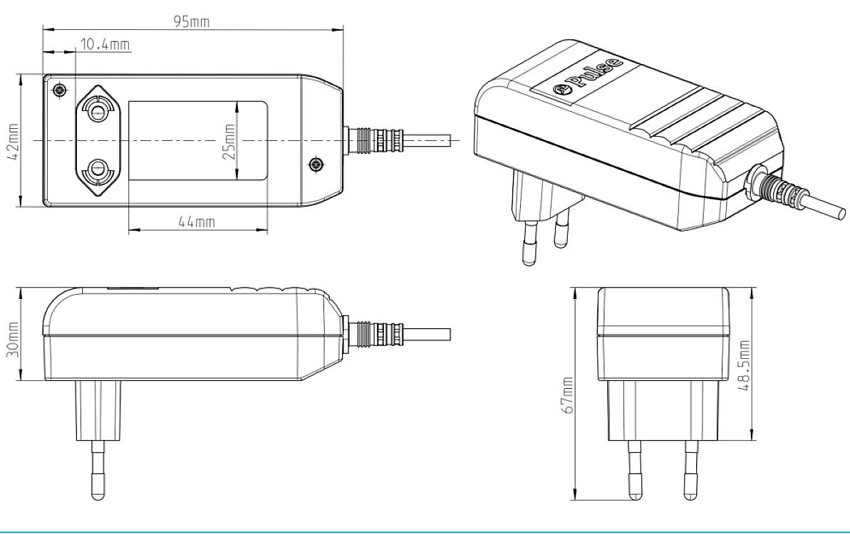 Egston 003920484 Bloc d'alimentation à tension fixe 24 V/DC 1 A 24 W avec adaptateur pour l'Europe-1