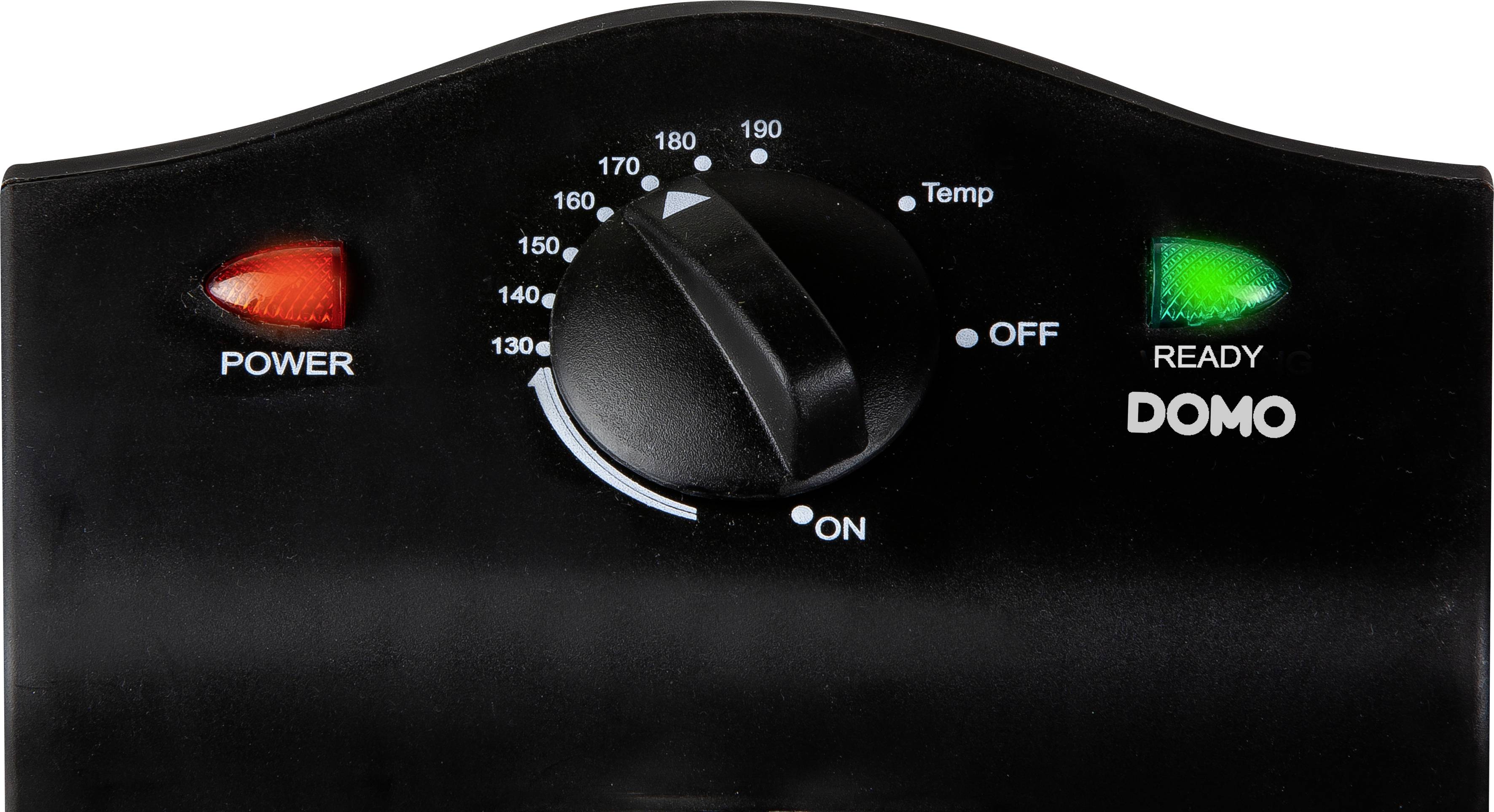 DOMO DO560FR Friteuse double 6 l 3500 tr/min W voyant lumineux acier inoxydable, noir-1
